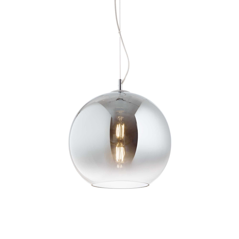 Lampada A Sospensione Nemo Sp1 D30 Cromo Sfumato Ideal-Lux