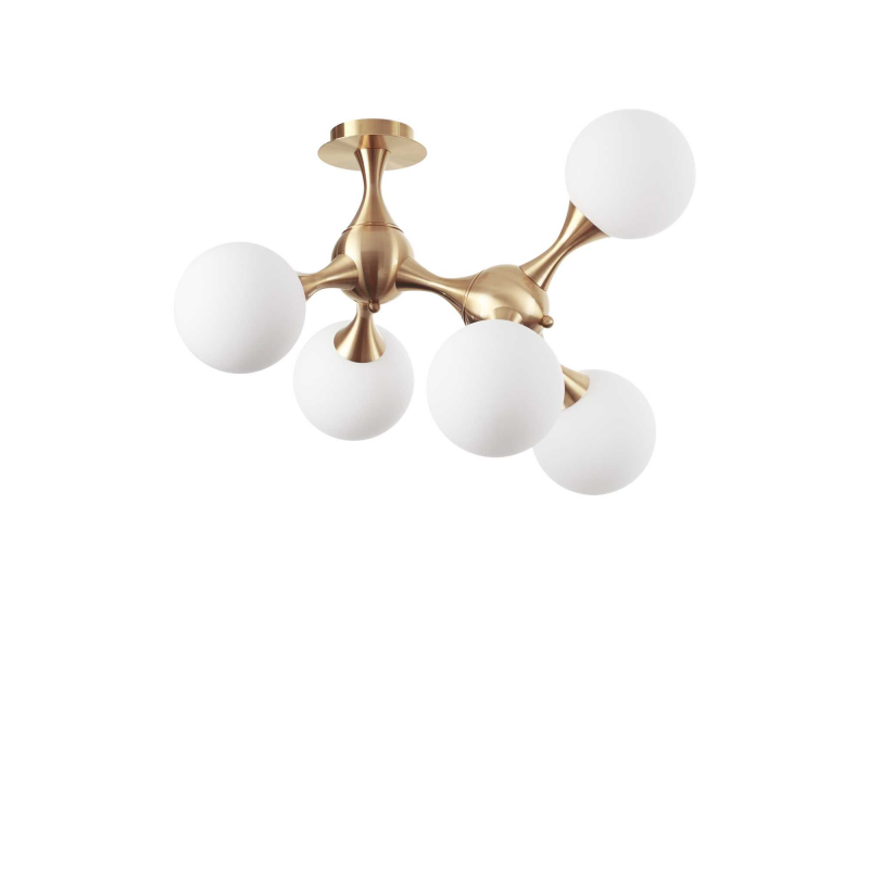 Lampada Da Soffitto Nodi Pl5 Ottone Ideal-Lux