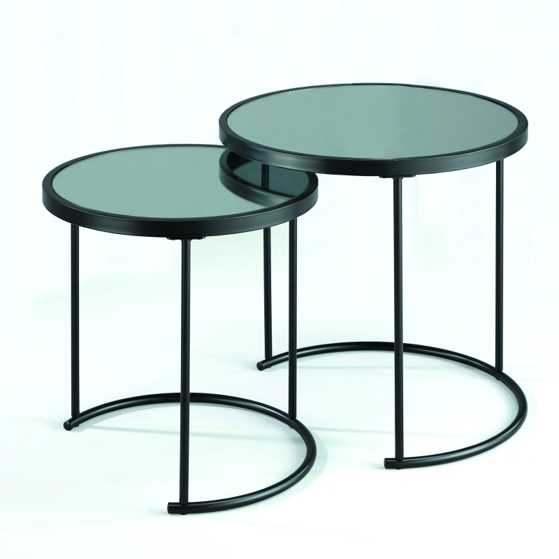 Set 2 Tavolini Gabriel 54 X 51,5 H.10,5 Cm