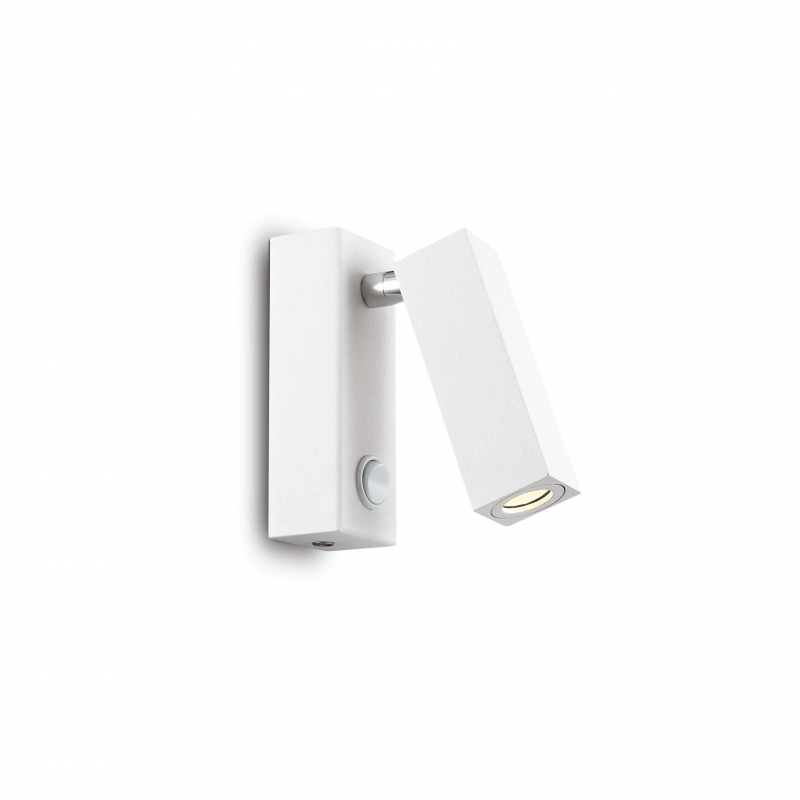 Lampada Da Parete Page Ap Square Bianco Ideal-Lux