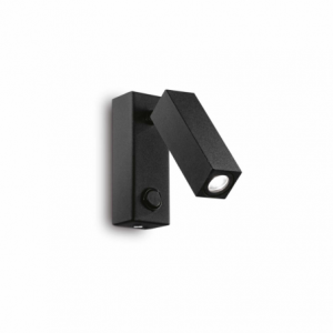 Lampada Da Parete Page Ap Square Nero Ideal-Lux