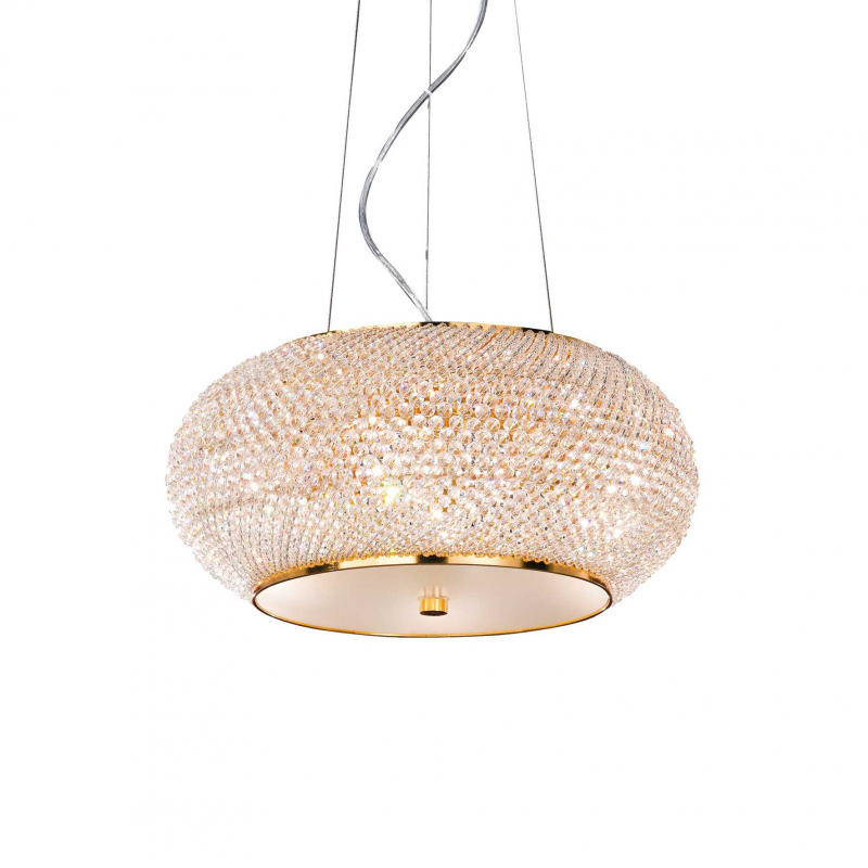 Lampada A Sospensione Pasha' Sp6 Oro Ideal-Lux