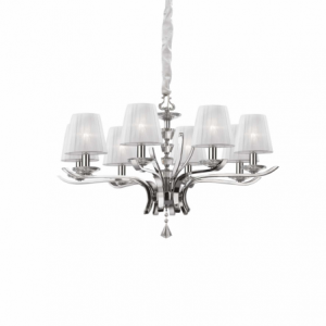 Lampada A Sospensione Pegaso Sp8 Bianco Ideal-Lux