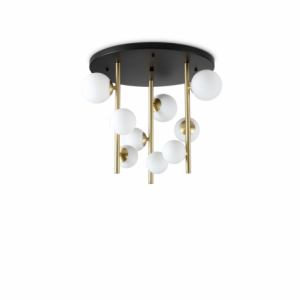 Lampada Da Soffitto Perlage Pl9 Bianco Ideal-Lux