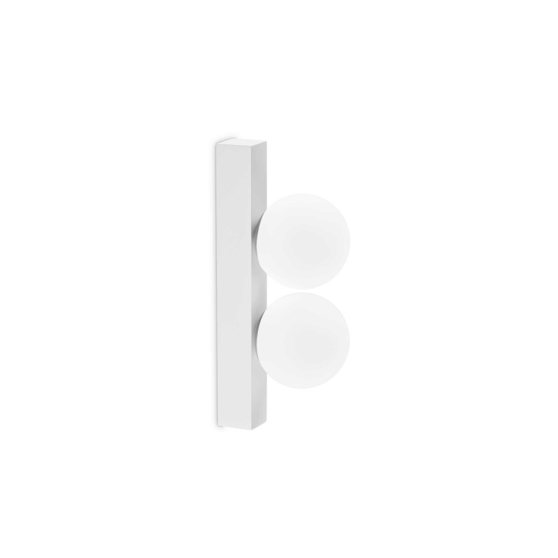 Lampada Da Parete Ping Pong Ap2 Bianco Ideal-Lux