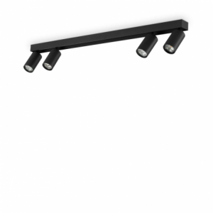 Lampada Da Soffitto Profilo Pl4 Nero Ideal-Lux