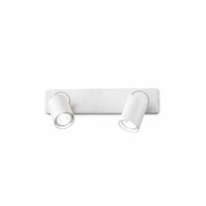 Lampada Da Parete Rudy Ap2 Round Bianco Ideal-Lux