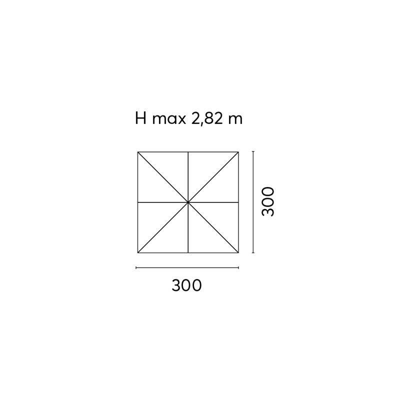 Ombrellone Decentrato Colorado 3x3 Antracite Ecru Moia