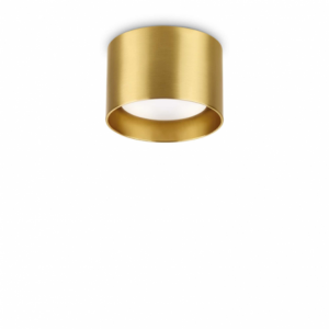 Lampada Da Soffitto Spike Pl1 Round Ottone Ideal-Lux