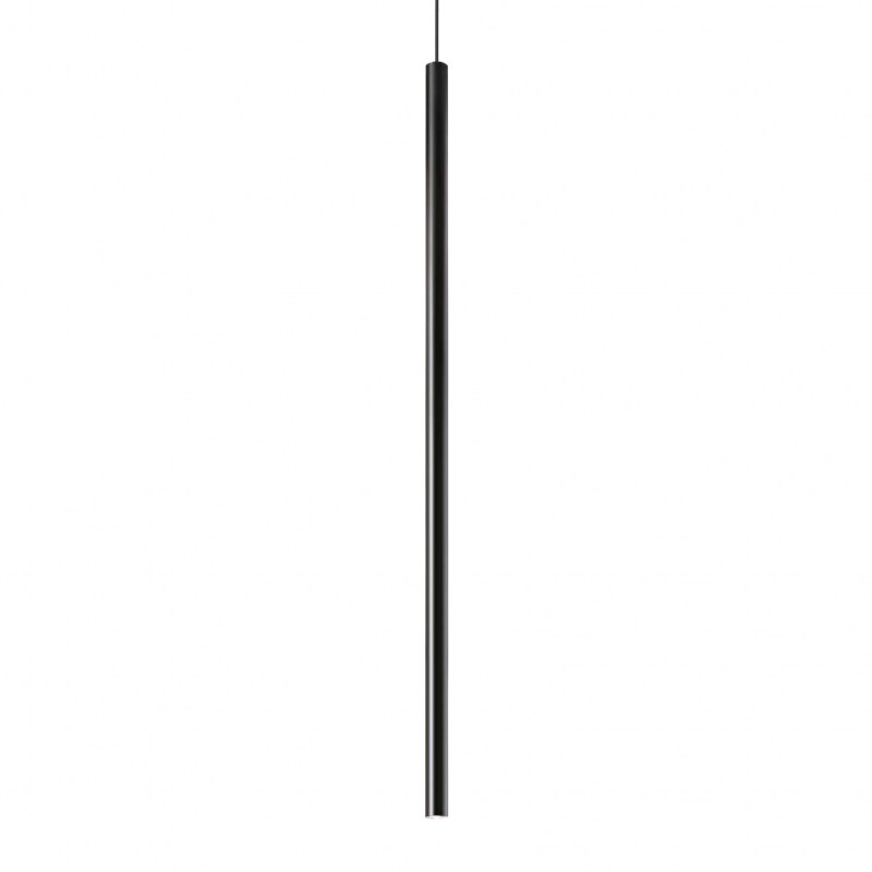 Lampada A Sospensione Ultrathin Sp D100 Round On-Off Nero Ideal-Lux