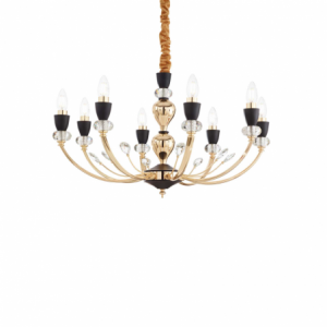 Lampada a Sospensione Vanity SP8 Ideal Lux oro moderna