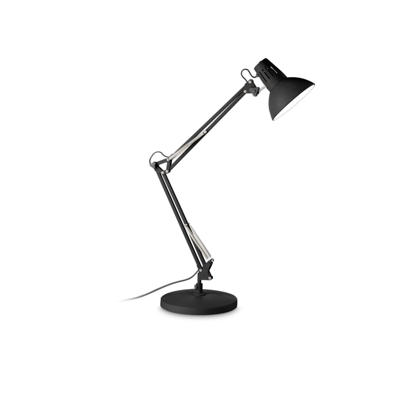 Lampada da tavolo Wally TL1 total black Ideal Lux moderna