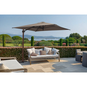 Ombrellone a palo laterale Trend Wood Q250x250 cm Made in Italy