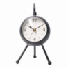Orologio da tavolo metallo nero quadrante bianco cm12x13h21,5