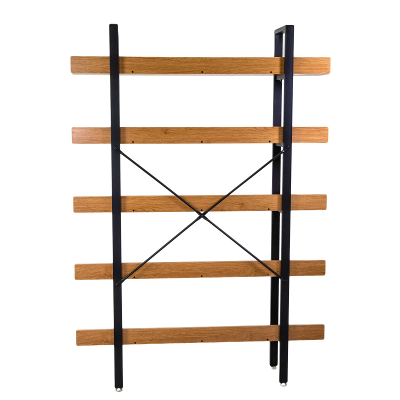 Scaffale metallo legno Achille 5 ripiani cm120x28h171