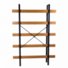 Scaffale metallo legno Achille 5 ripiani cm120x28h171