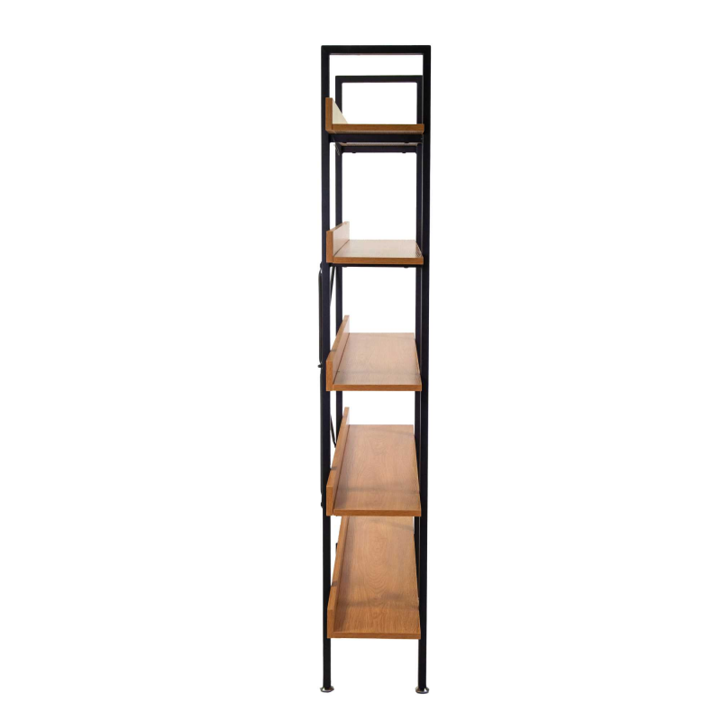 Scaffale metallo legno Achille 5 ripiani cm120x28h171
