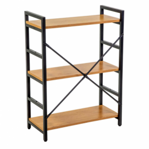 Zoom Scaffale metallo legno Achille 3 ripiani cm 60x28h83,5