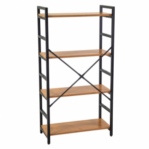 Zoom Scaffale metallo legno Achille 4 ripiani cm 60x28h117