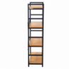 Scaffale metallo legno Achille 4 ripiani cm60x28h117