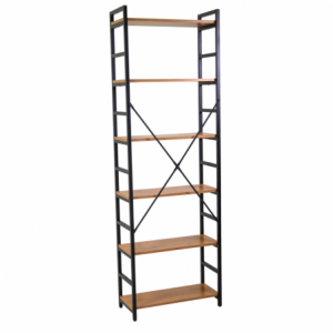 Zoom Scaffale metallo legno Achille 6 ripiani cm 60x28h184,5
