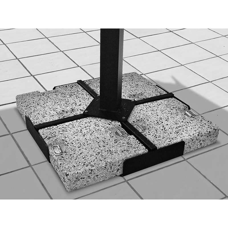Ombrellone multiplo in alluminio effetto legno Fellini Aluwood a T varie misure