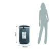 Cesto porta biancheria Laundry Round ø40 h65 cm con ruote — levantshop.live