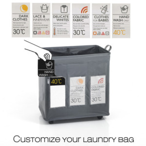 Zoom Cesto Porta Biancheria Laundry-B X3 38 X 58 H.8 Cm