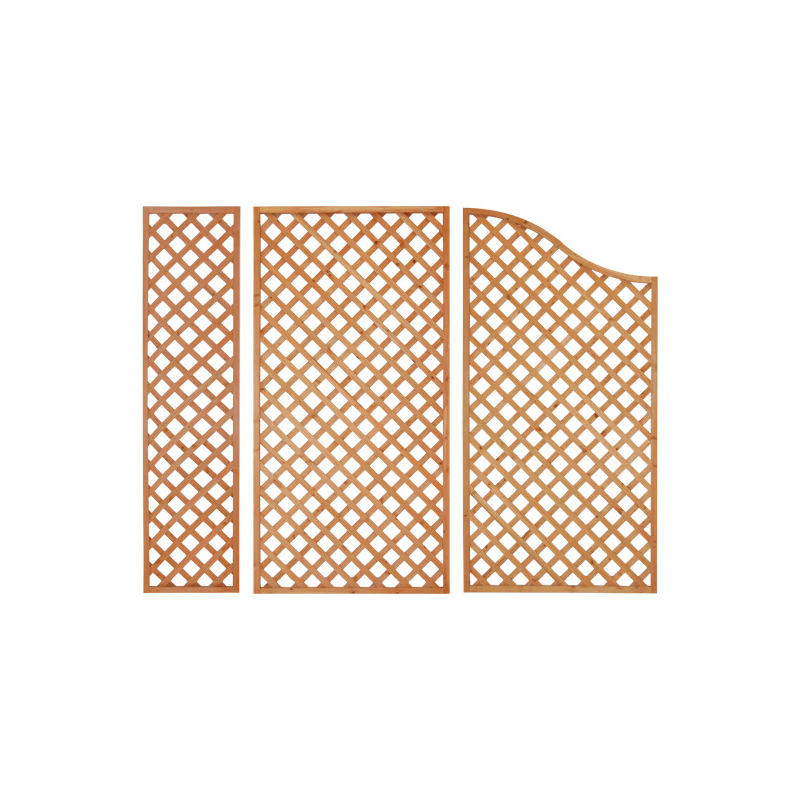set da 4 Pannello Legno bucherellato 100x200cm forma onda