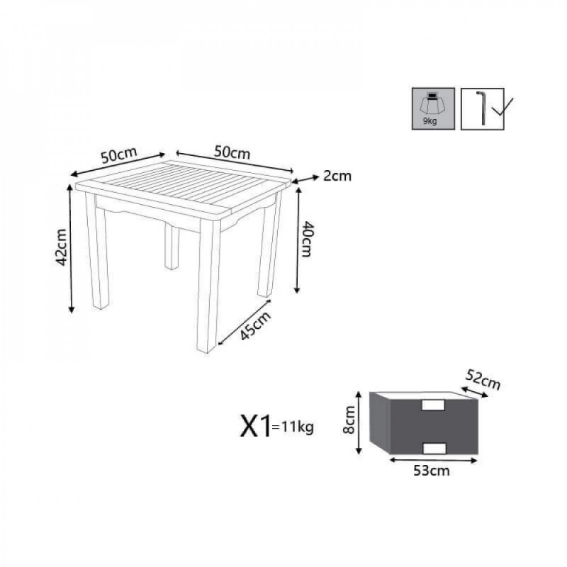 TAVOLINO 50 X 50