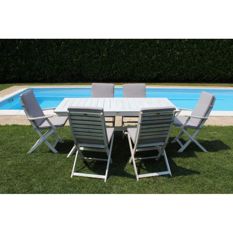 TAVOLO BALI 150/200 X 90 BIANCO