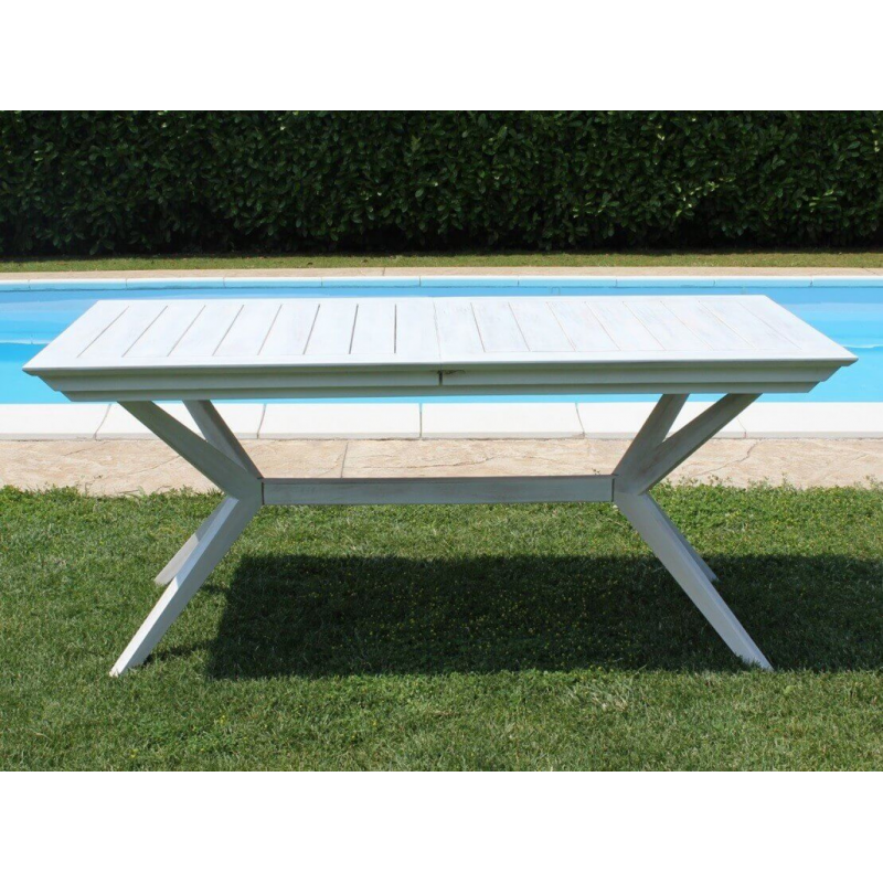 TAVOLO BALI 180/240 X 90 BIANCO