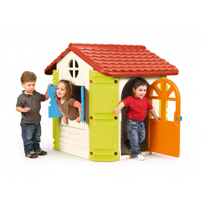 Casetta da giardino per bambini colorata resistente gioco esterno