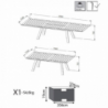 Tavolo Zante allungabile in alluminio 200-300x110 cm da esterno