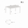Tavolo Milo fisso in alluminio 150x90 cm da esterno resistente