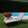 Lettino Itaca impilabile da giardino in resina resistente