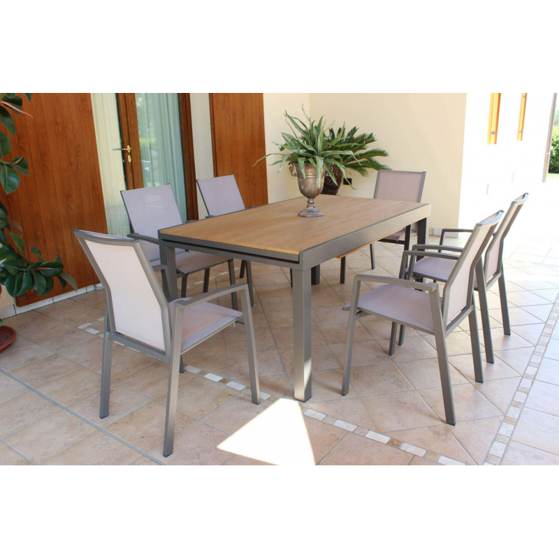 TAVOLO CAYMAN 160/240 X 95