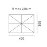 Ombrellone Decentrato Colorado 3x4 Antracite Ecru Moia