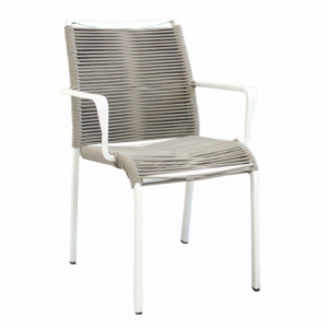 Poltrona Catalina da esterno in alluminio elegante e resistente
