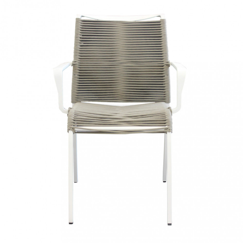 Poltrona Catalina da esterno in alluminio elegante e resistente