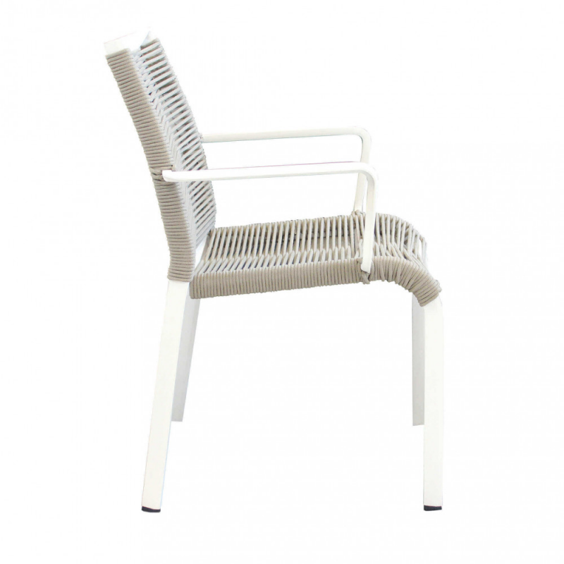 Poltrona Catalina da esterno in alluminio elegante e resistente