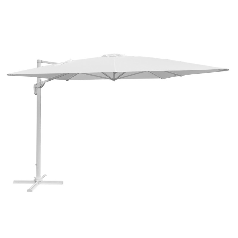 Ombrellone Colorado 3x4 Palo Laterale Bianco Telo Bianco Moia
