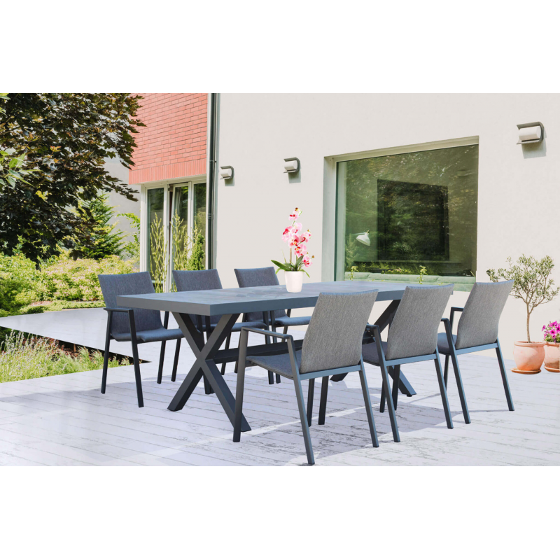 Tavolo Mackay 200x100 da Giardino in Alluminio Resistente