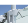 Ombrellone Colorado 3x4 Palo Laterale Bianco Telo Bianco Moia