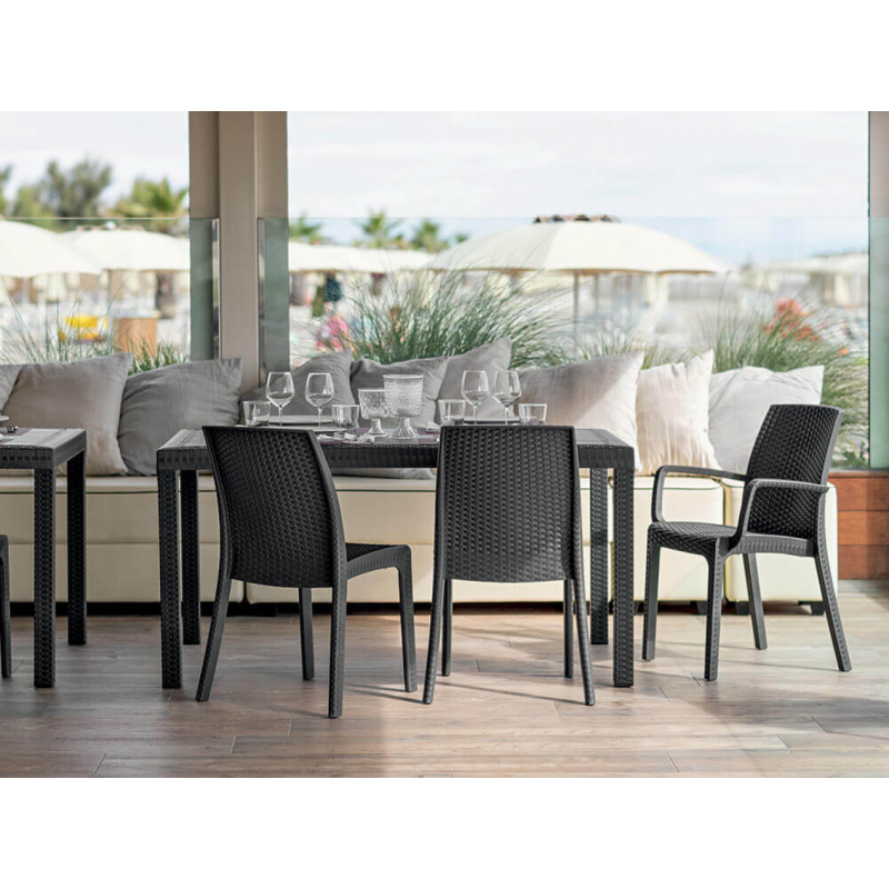 Tavolo Houston 150x90 cm alluminio fisso da giardino