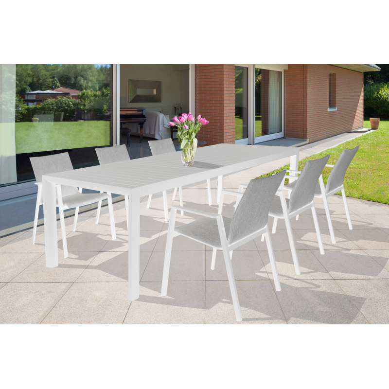Tavolo Houston Allungabile 160-240x100 in Alluminio da Giardino