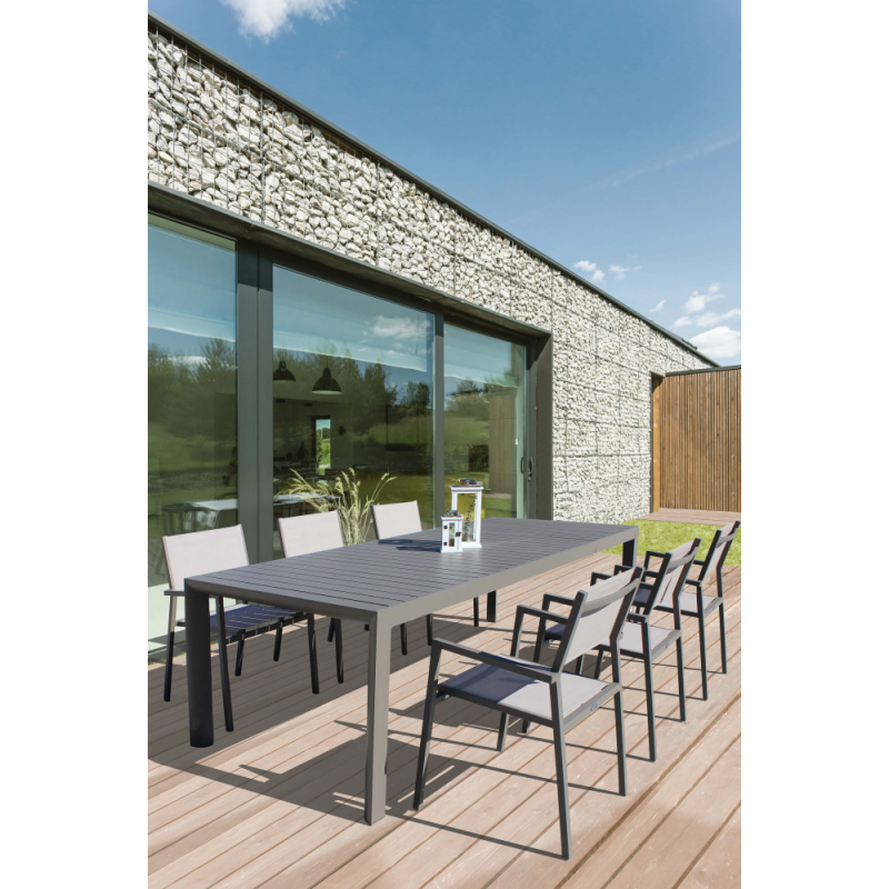 Tavolo Houston allungabile 160-240x100 cm alluminio moderno