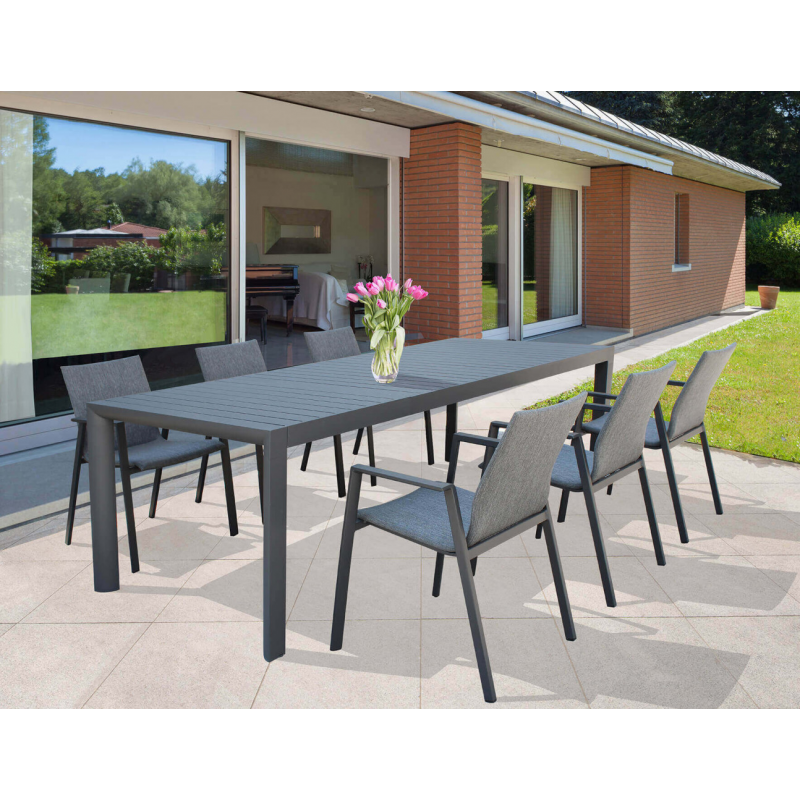 Tavolo Houston Allungabile 160-240x100 in Alluminio da Giardino