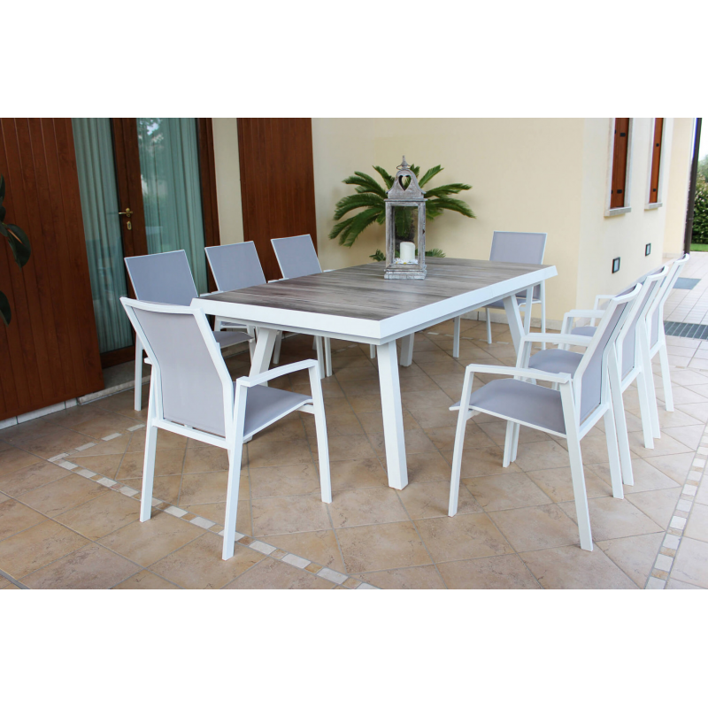 Tavolo Seattle Allungabile 205-265x105 in Alluminio da Giardino