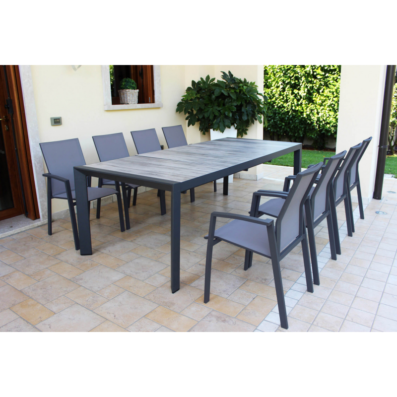 Tavolo Portland Allungabile 175-235x100 in Alluminio da Giardino